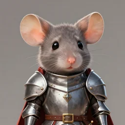 portrait of a cute mouse as knight in the style of charlie bowater, digital art, trending on arstation