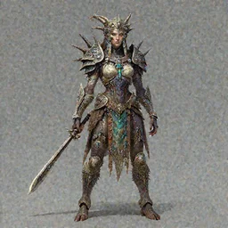 concept art of female Void Walker, slavic style, intricate details, colourful, by Randy Vargas and Arthur Adams