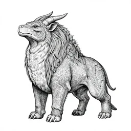 highly detailed ink illustration of a mumakil, b & w clean shaped illustration by kim jung gi