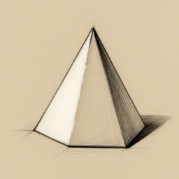 sketch of a triangle that looks 3d but isn't