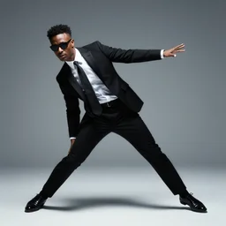 men in black panting