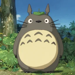 totoro portrait by chuck close