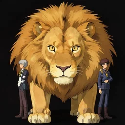 mech in the shape of a lion, illustration concept art anime key visual trending pixiv fanbox by wlop and greg rutkowski and makoto shinkai and studio ghibli and kyoto animation symmetrical facial features