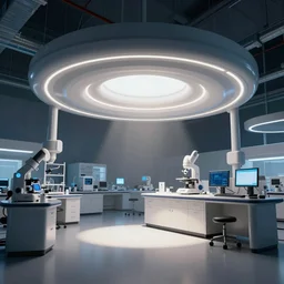concept design modern medicine research laboratory lights and technology