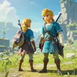 Twinrova in The Legend of Zelda Breath of the Wild, ultra, highly detailed, 4k quality photo,