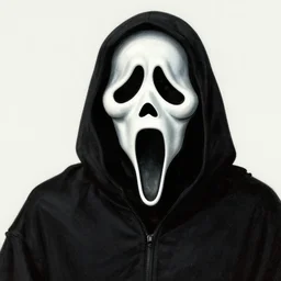 Ghost Face from Scream, artwork by Daniel Merriam,