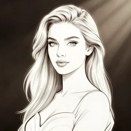 elegant lady, lineart, Adam Kubert