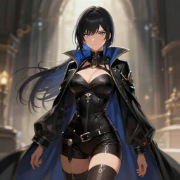 female plague doctor wearing a revealing outfit, artstation, unreal engine, by wlop, illustration, drawing, visual novel, painting, 8 k, cinematic lighting, global illumination