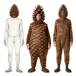 man in pine cone costume, concept art