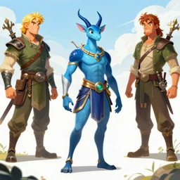 blue djinn, ultra detailed fantasy, dndbeyond, bright, colourful, realistic, dnd character portrait, full body, pathfinder, pinterest, art by ralph horsley, dnd, rpg, lotr game design fanart by concept art, behance hd, artstation, deviantart, hdr render in unreal engine 5