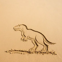 photography 🦖 made from sand, rising form the sand, upward perspective