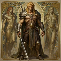 a detailed full body portrait of freki, by greg rutkowski and justin gerard, digital art, monstrous, art nouveau, barokque style, realistic painting, very detailed, fantasy, dnd, character design, trending on artstation