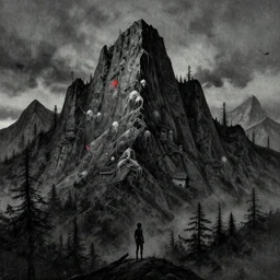 mountain of nightmare by greg rutkowski