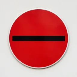 red circle wiht black line in the middle