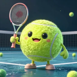 cinematic portrait of a cute tennis ball monster in water, chalk, masterpiece, trending on artstation, featured on pixiv, cinematic composition, dramatic pose, beautiful lighting, sharp details, hyper - detailed, hd, hdr, 4 k, 8 k, art by basil gogos