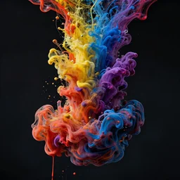 ink drip splash art graphic design color splash high contrasting art, fantasy, highly detailed, art by greg rutkowski