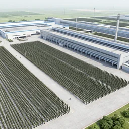 massive factory with 1 0, 0 0 0 soldiers inside