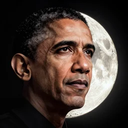moon with obama face
