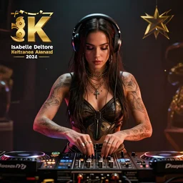 hyperrealistic photograph of isabelledeltore a dj, dim volumetric lighting, 8 k, octane beautifully detailed render, extremely hyper detailed, intricate, epic composition, cinematic lighting, masterpiece, trending on artstation, very very detailed, stunning, hdr, smooth, sharp focus, high resolution, award, winning photo, dslr, 5 0 mm