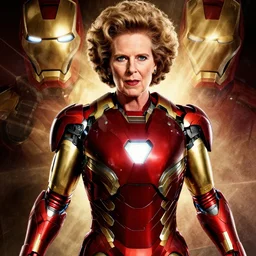 margaret thatcher as iron man in the film poster'iron man ( 2 0 0 8 )