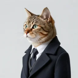 a cat wearing a formal overcoat, portait photo profile picture, hyperrealistic concept art, octane render, unreal engine 5, digital art hi
