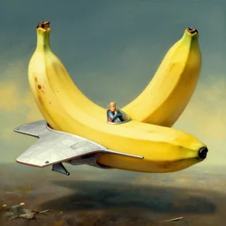 RHADS, fever dream, Salvador Dali, banana designed as spaceship