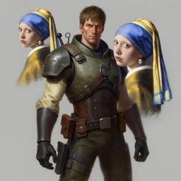 full character half - life 2 team fortress 2 scout video game character art portrait not the girl with the pearl earring in the style of half - life 2 team fortress 2 scout video game character art character design, painting by gaston bussiere, katsuya terada, nc wyeth, greg rutkowski, craig mullins, vermeer, frank frazetta, mucha, tom of finland, trending on artstation, jeffery catherine jones