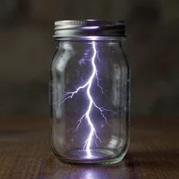lightning inside of a glass mason jar, in the cellar film still from the movie directed by denis villeneuve and david cronenberg with art direction by salvador dali and zdzisław beksinski, wide lens, close up