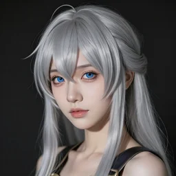 girl silver hair, multicam, Takato Yamamoto style