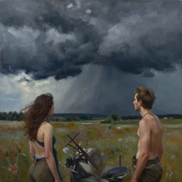 pov image of painting a picture of a storm by artgerm and magali villanueve and michael whelan