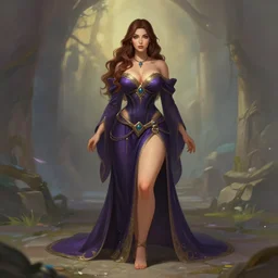 perfectly - centered!! looking at the camera!!! full body portrait of a voluptious sorceress, by hearthstone, masterclass art!!