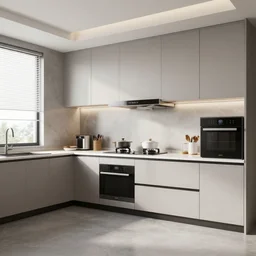 modern kitchen design, realistic, render