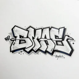 graffiti sketch with inscription aynes