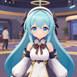 A quick camera shot of Northern Princess from Kantai Collection in vrchat. Cute screenshot from a public lobby.