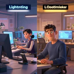 what's it's like to work at Pixar as an animation in the office vs as a remote worker comparison, lighting supervisor