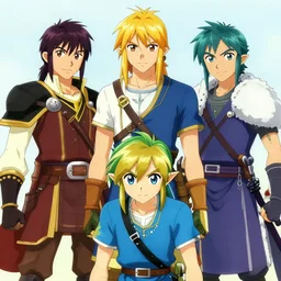 king harkinian and morshu and gwonam and link from ytp