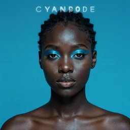 cyanope of a black girl album cover style