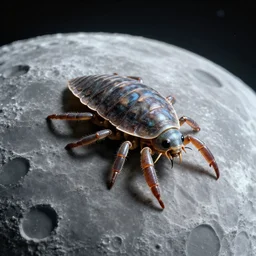 tardigrade on the moon, cinematic lighting, highly detailed