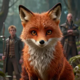 highly detailed portrait of fantastic mr fox, by stephen bliss, unreal engine 5, fantasy art by greg rutkowski and loish rhads ferdinand.