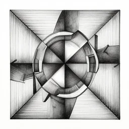 procedural, grayscale, geometric ink on paper c 2