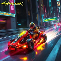 cyberpunk 2 0 7 7 kart, race