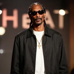 An extremely beautiful studio photo of Snoop Dogg as Neil McAuley from Heat (1995), bokeh, 90mm, f/1.4