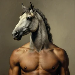 a cinematic shot of a centaur centaur centaur chimera kanye west shirtless torso majestic matte painting by beeple gustave dore artstation cgsociety