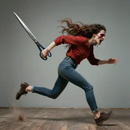 the deadly consequences of running with scissors, surreal, hyperrealistic