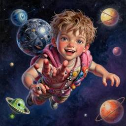 james jean, mcbess art of a party in space, hyper detail
