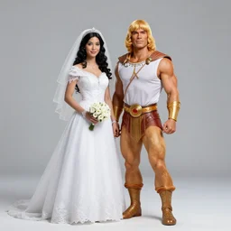 He-Man and Teela wedding, photorealistic