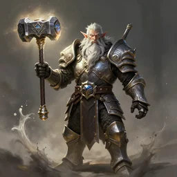 amazing portrait of an armored dwarf with a glowing hammer, deiv calviz, splash art, natural light, elegant, intricate, fantasy, atmospheric lighting, by greg rutkowski, trending on artstation, league of legends splash art, hd wallpaper, ultra high details