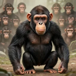 autistic ape, realistic, extremely detailed, sharp focus, wide view, smooth, digital illustration, by james jean, by rossdraws, frank franzzeta, mcbess, sakimichan, brosmin, danton fadeev, steve simpson