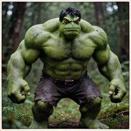 macro medium shot, rugged anthropomorphic muscular!!!!!!!!! oversized!!!!!!!! hulked!!!! frog as oversized green barbarian hunter in deep forest, kodachrome film still