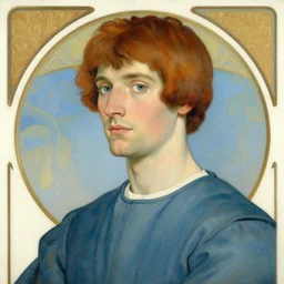 attractive man, renaissance, cool colors, painting by gaston bussiere, craig mullins, greg rutkowski, alphonse mucha